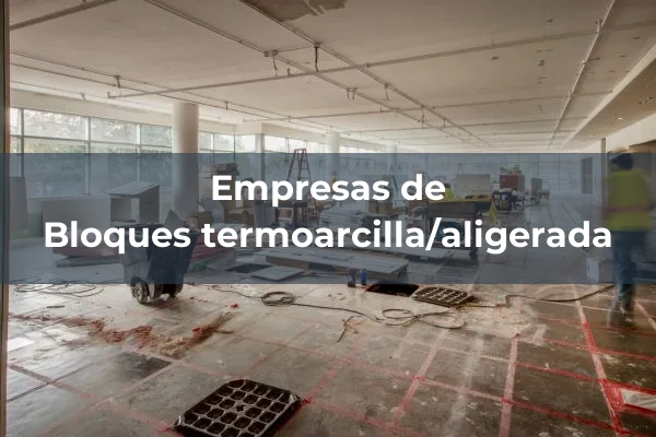Bloques termoarcilla/aligerada