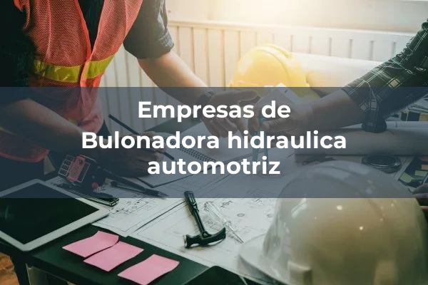 Sostenimiento 1 Bulonadora hidraulica automotriz