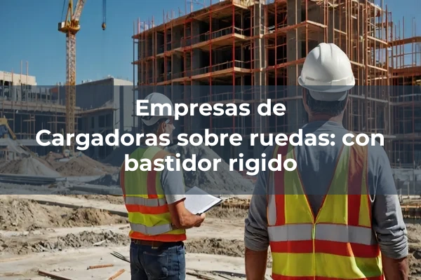Cargadoras 5 Cargadoras sobre ruedas: con bastidor rigido