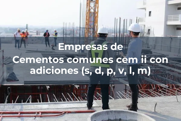 Cementos y sus adiciones 4 Cementos comunes cem ii con adiciones (s, d, p, v, l, m)