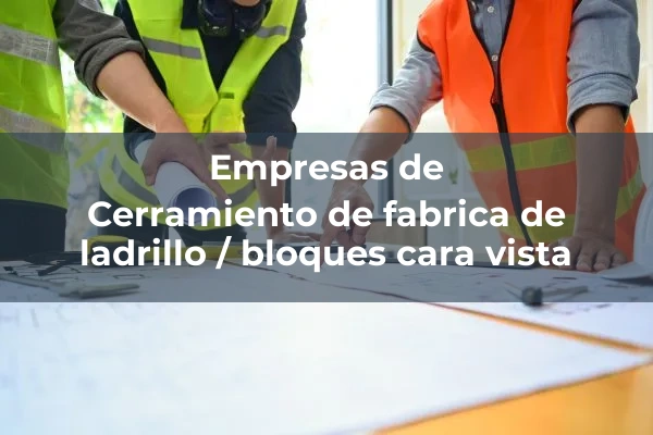 Fabricas de ladrillos y bloques 1 Cerramiento de fabrica de ladrillo / bloques cara vista