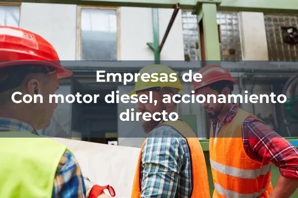 Grupos electrogenos y motores electricos 2 Con motor diesel, accionamiento directo