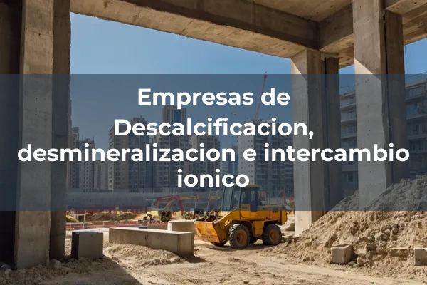 Instalaciones de potabilizacion del agua 1 Descalcificacion, desmineralizacion e intercambio ionico