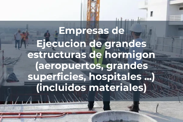 Estructuras de hormigon en edificacion 2 Ejecucion de grandes estructuras de hormigon (aeropuertos, grandes superficies, hospitales ...) (incluidos materiales)