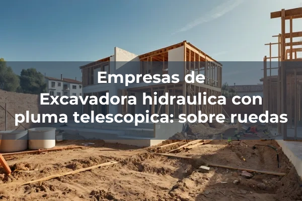 Excavadora hidraulica con rodete de cangilones: con motor electrico 5 Excavadora hidraulica con pluma telescopica: sobre ruedas