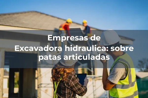 Excavadora hidraulica con rodete de cangilones: con motor electrico 8 Excavadora hidraulica: sobre patas articuladas