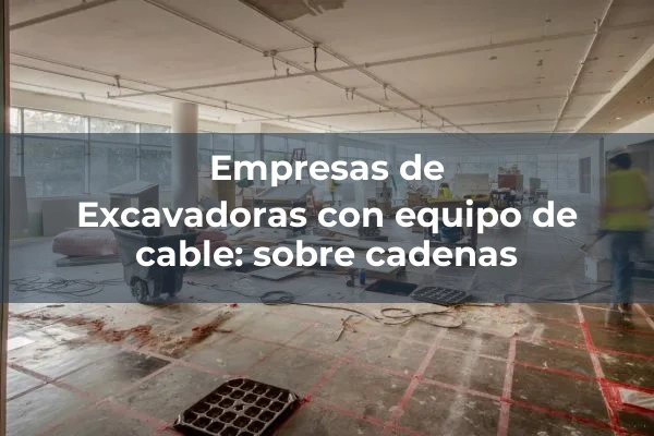 Excavadora hidraulica con rodete de cangilones: con motor electrico 11 Excavadoras con equipo de cable: sobre cadenas