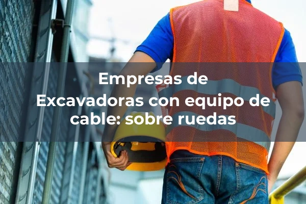 Excavadora hidraulica con rodete de cangilones: con motor electrico 12 Excavadoras con equipo de cable: sobre ruedas
