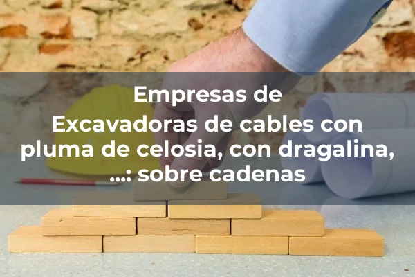 Excavadora hidraulica con rodete de cangilones: con motor electrico 13 Excavadoras de cables con pluma de celosia, con dragalina, ...: sobre cadenas