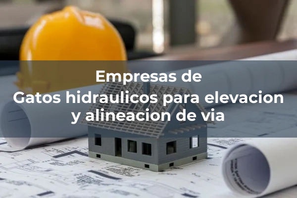 Colocacion de vias 4 Gatos hidraulicos para elevacion y alineacion de via