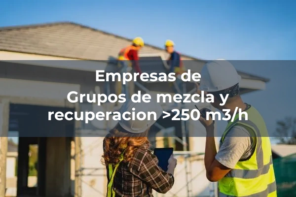 Mezcla y recuperacion de bentonita 3 Grupos de mezcla y recuperacion >250 m3/h