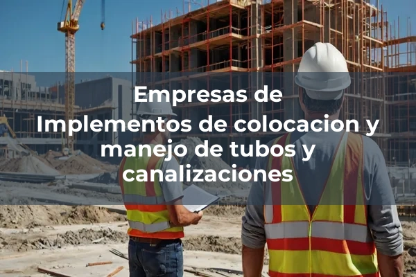 Colocacion y manejo de tubos y canalizaciones 1 Implementos de colocacion y manejo de tubos y canalizaciones