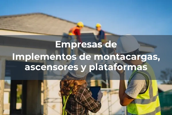 Montacargas, ascensores y plataformas 2 Implementos de montacargas, ascensores y plataformas