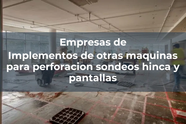 Otras maquinas para perforacion sondeos hinca y pantallas 1 Implementos de otras maquinas para perforacion sondeos hinca y pantallas