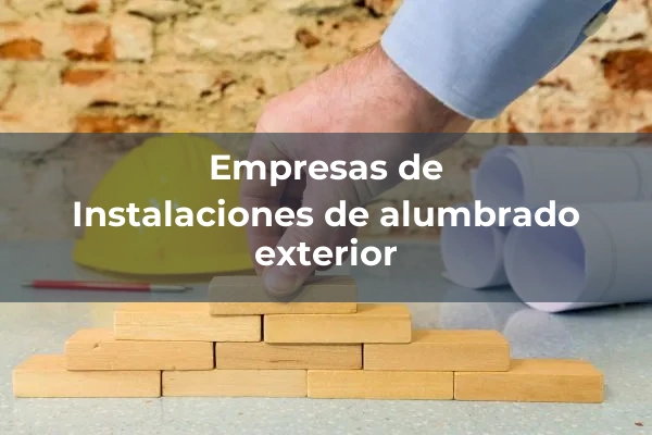 Instalaciones de alumbrado 3 Instalaciones de alumbrado exterior