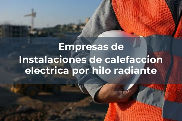 Instalaciones de calefaccion 5 Instalaciones de calefaccion electrica por hilo radiante