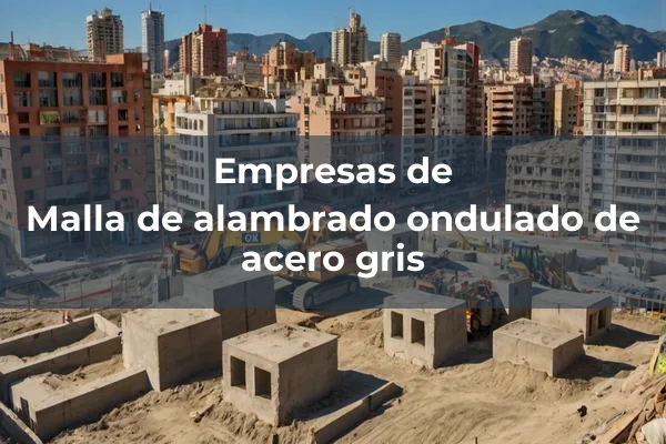 Malla de alambrado ondulado de acero gris
