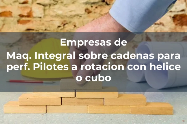 Pilotes prefabricados in situ 4 Maq. Integral sobre cadenas para perf. Pilotes a rotacion con helice o cubo