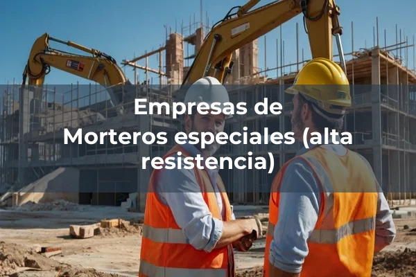 Morteros 4 Morteros especiales (alta resistencia)