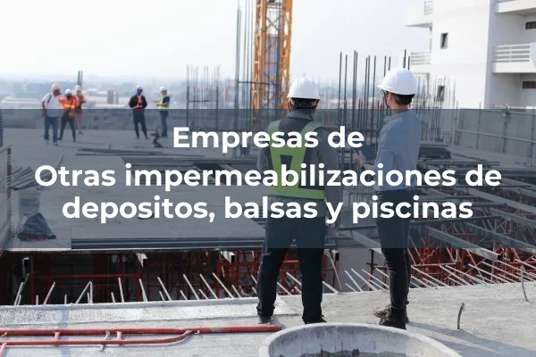 Impermeabilizaciones de depositos, balsas y piscinas 4 Otras impermeabilizaciones de depositos, balsas y piscinas