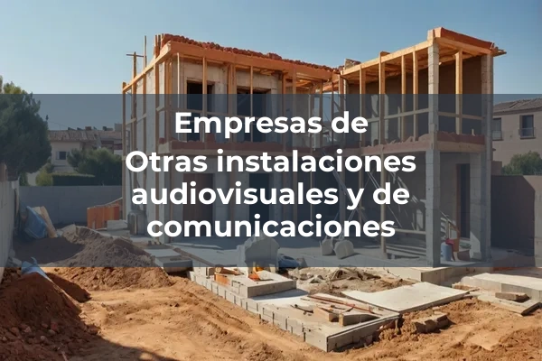 Otras instalaciones audiovisuales y de comunicaciones 1 Otras instalaciones audiovisuales y de comunicaciones