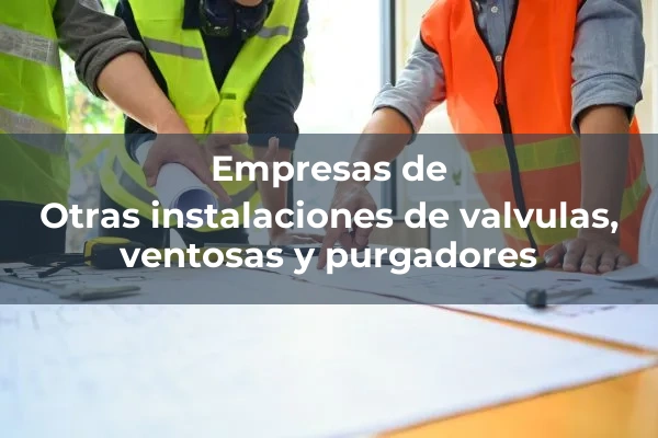 Otras instalaciones de valvulas, ventosas y purgadores