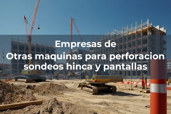 Máquinas para perforación, sondeos, hinca y pantallas 5 Otras maquinas para perforacion sondeos hinca y pantallas