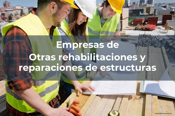 Rehabilitacion y reparacion de estructuras 1 Otras rehabilitaciones y reparaciones de estructuras
