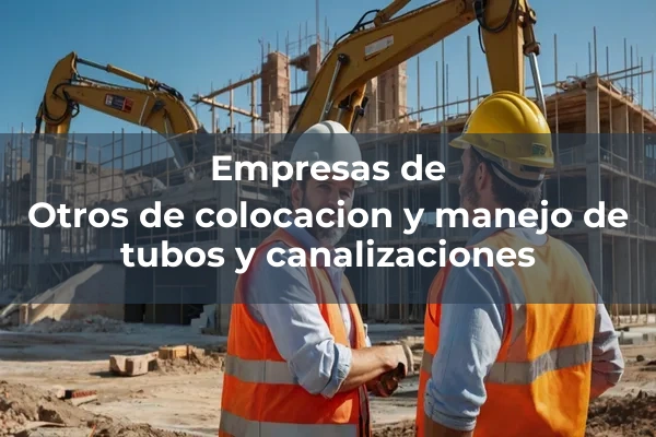 Colocacion y manejo de tubos y canalizaciones 2 Otros de colocacion y manejo de tubos y canalizaciones