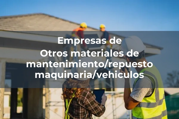 Repuestos y materiales de mantenimiento maquinaria/vehiculos 1 Otros materiales de mantenimiento/repuesto maquinaria/vehiculos