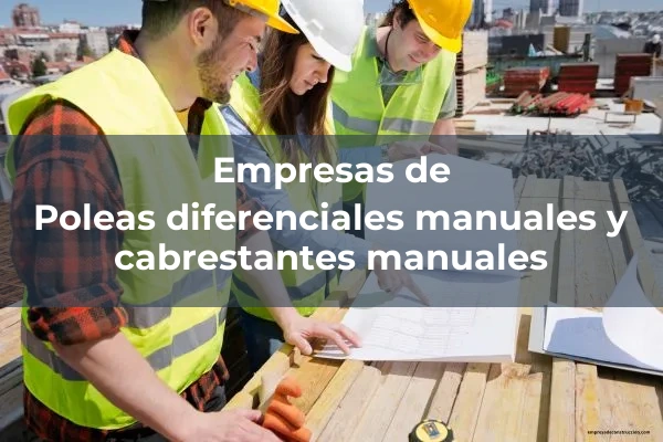 Suministros industriales 7 Poleas diferenciales manuales y cabrestantes manuales
