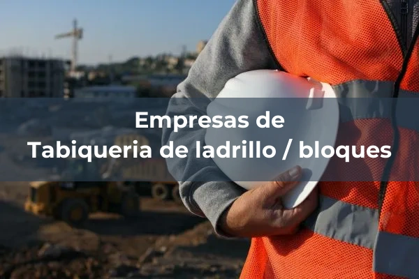 Fabricas de ladrillos y bloques 3 Tabiqueria de ladrillo / bloques