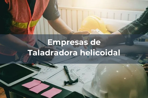 Equipos y accesorios arrastrados o montados sobre vehiculos 11 Taladradora helicoidal