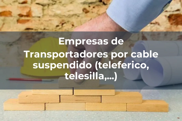 Otros sistemas transportadores 7 Transportadores por cable suspendido (teleferico, telesilla,...)