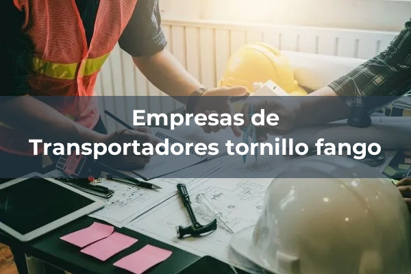 Material y equipos para tratamiento de fangos 7 Transportadores tornillo fango