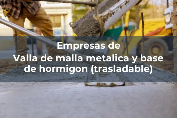 Vallas 4 Valla de malla metalica y base de hormigon (trasladable)