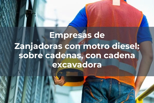 Excavacion de zanjas 4 Zanjadoras con motro diesel: sobre cadenas, con cadena excavadora