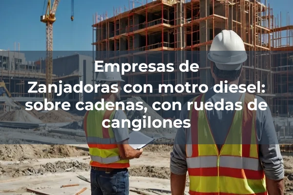 Excavacion de zanjas 5 Zanjadoras con motro diesel: sobre cadenas, con ruedas de cangilones